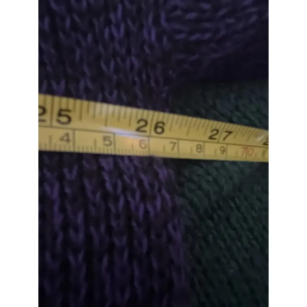 Vtg 90 Novin International Knit Crewneck Sweater Purple Black Grandpacore L